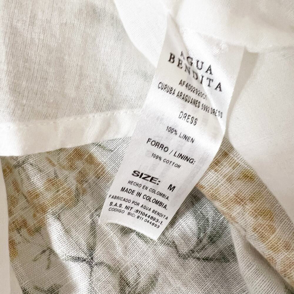 Agua by Agua Bendita Curuba Floral-Print Linen Mini Dress Sz Med - Picture 11 of 13